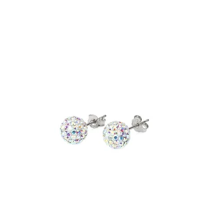 S925 Ezüst Gömb Fülbevaló Színjátszós Swarovski® Kövekkel