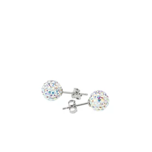 S925 Ezüst Gömb Fülbevaló Színjátszós Swarovski® Kövekkel