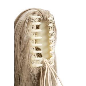Sötétszőke Hullámos Csatos Póthaj Copfhoz - 55 cm