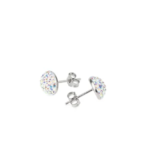 Swarovski Színjátszós Kövekkel Díszített Apró S925 Ezüst Fülbevaló -8mm