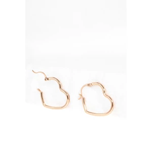 Rozsaarany Színű Rozsdamentes Acél Szív Alakú Fülbevaló