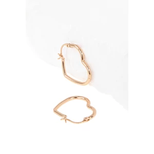 Rozsaarany Színű Rozsdamentes Acél Szív Alakú Fülbevaló