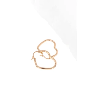 Rozsaarany Színű Rozsdamentes Acél Szív Alakú Fülbevaló