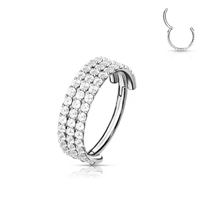 Ezüst Színű Titánium Karika Orr Piercing