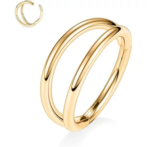 Arany Színű Titánium Dupla Karika Piercing - 8 mm