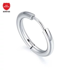 Ezüst Színű Titánium Karika Piercing - 10 mm
