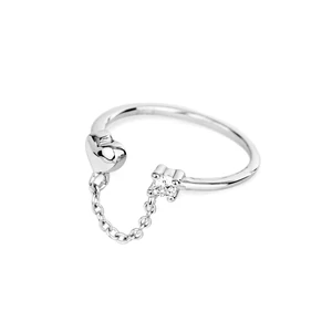 S925 Ezüst Állítható Gyűrű Lánccal