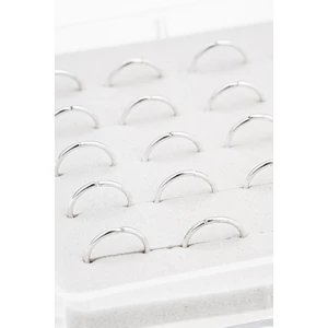 Ezüst Színű S925 Ezüst Karika Orr/Fül Piercing - 8 mm