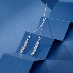S925 Ezüst Lógós Elegáns Fülbevaló
