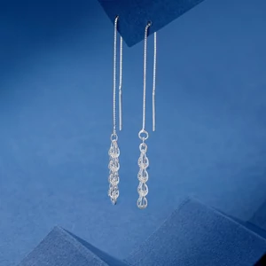 S925 Ezüst Lógós Elegáns Fülbevaló