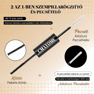 2 az 1-ben szempilla ragasztó és rögzítő – vízálló, hosszan tartó, átlátszó seal és fekete bond, szempillákhoz