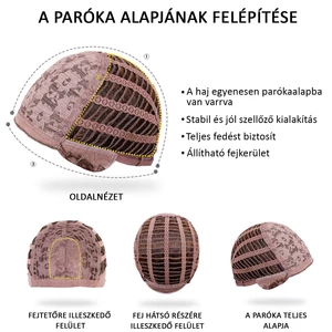 Szőke-Barna Színű Ombre Frufrus Rövid Paróka - 40 cm