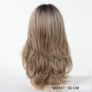 Melírozott Hamvas Szőke Hosszú Paróka - 56 cm