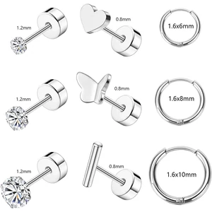 Arany Színű Orvosi Acél Piercing Szett - 9 db
