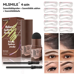 MLSMILE Szürkésfekete Szemöldök Formázó Készlet Sablonnal és Szemöldökkefével