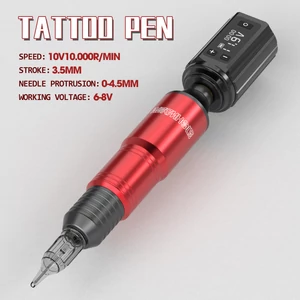 Professzionális Vezeték Nélküli Tetoválógép Szett – Teljes Rotary Tattoo Pen Készlet Kezdőknek és Profi Művészeknek
