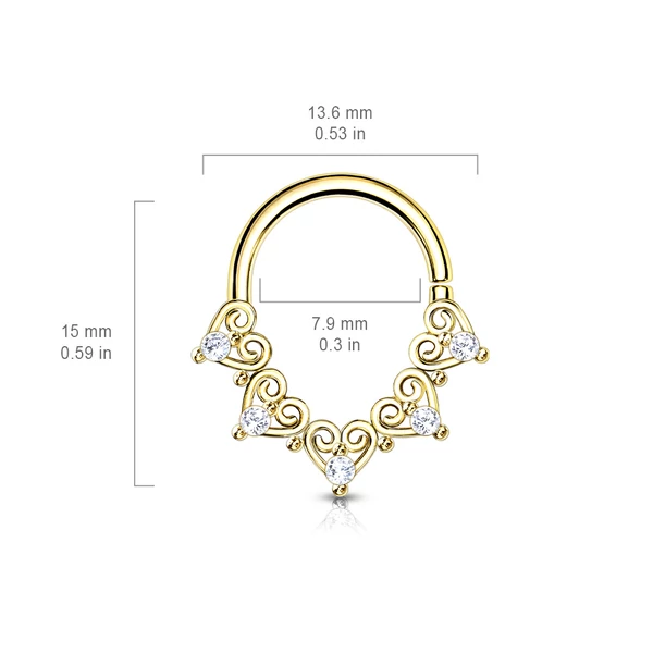 A & ONE Ezüst Színű Septum Piercing