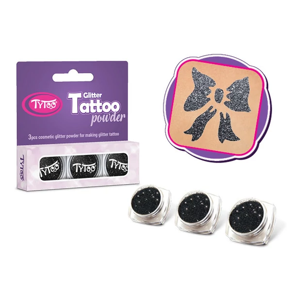 Tytoo Fekete Csillámpor Szett  3 x 2,5 ml