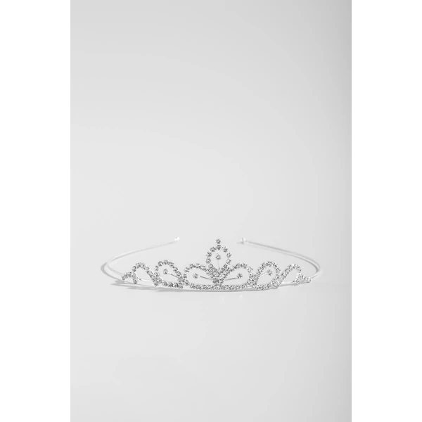 Ezüst Színű Strasszokkal Kirakott Tiara