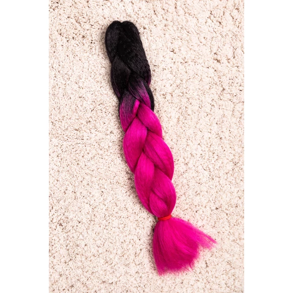 A & ONE Fekete-Pink Ombre Póthaj 120 cm