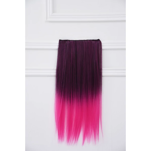Lila-Pink Ombre Csatos Póthaj -- 60 cm