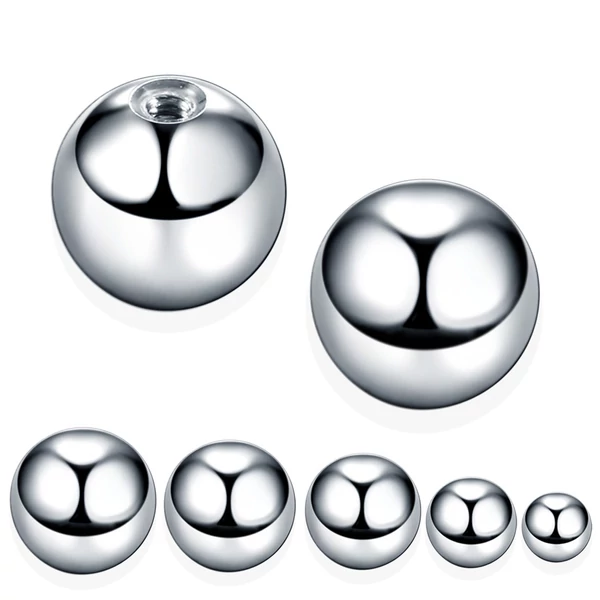 4 Darab Ezüst Színű Orvosi Acél Piercing Golyó 1,6 x 3 mm