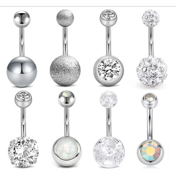 8 Darabos  Orvosi Fém Piercing Szett 8 db
