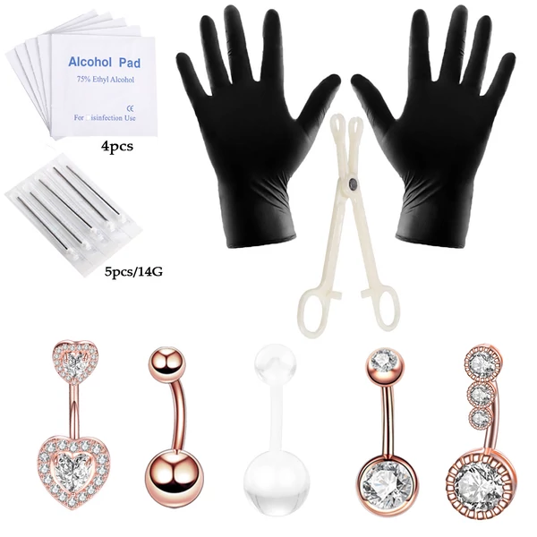 Piercing Készítő Szett Rózsaarany Piercing Gyűjteménnyel