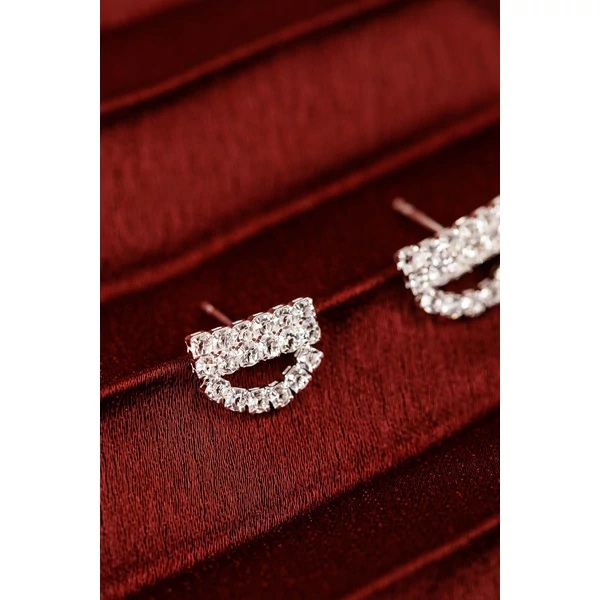 Esküvői Ezüst Színű Fém Ötvözet Ékszer Szett Cirkónia Kövekkel