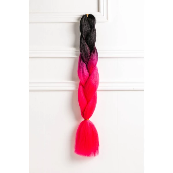 A & ONE Fekete-Pink Ombre Póthaj 120 cm