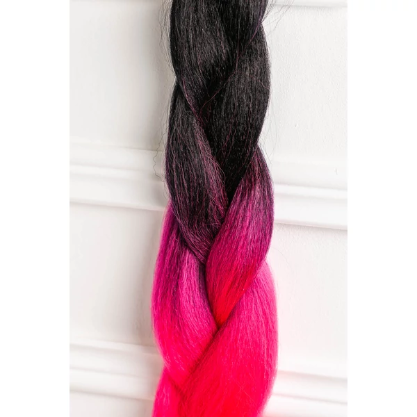 A & ONE Fekete-Pink Ombre Póthaj 120 cm