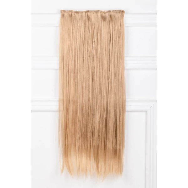 Méz Szőke Csatos Egyenes Póthaj, 60 cm