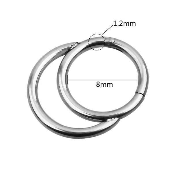 A & ONE Ezüst Színű Rozsdamentes Acél Különleges Karika Fül Vagy Orr Piercing