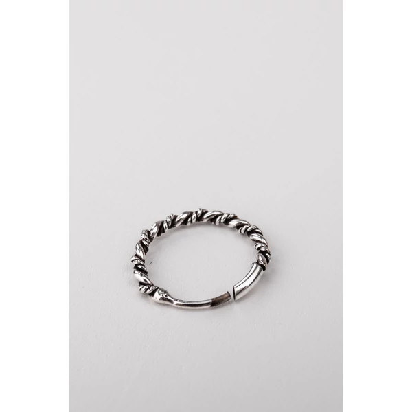 A & ONE Ezüst Színű S925 Csavart Karika Füldísz/Piercing