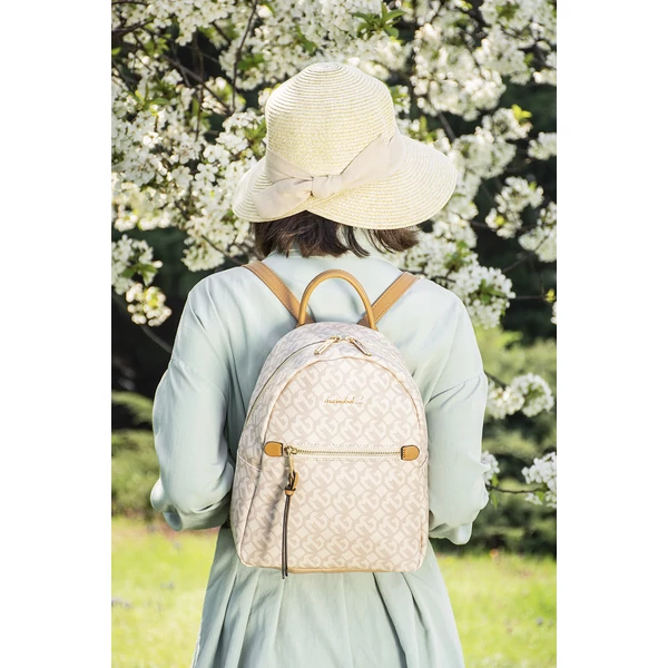 A & ONE Divatos Természetes Papirusz Anyagú Bézs Kalap Masnival