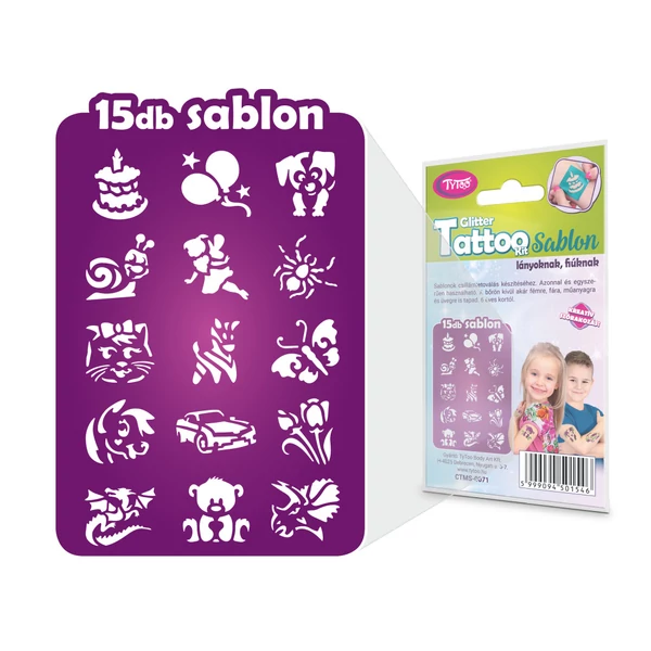 Tytoo Szülinapi Sablon Szett 15 Darabos
