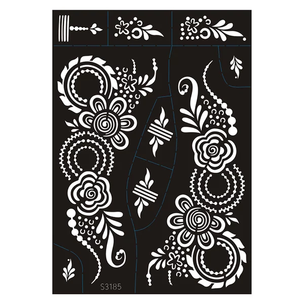 9 Darabos Henna Sablon Bohém Motívumokkal