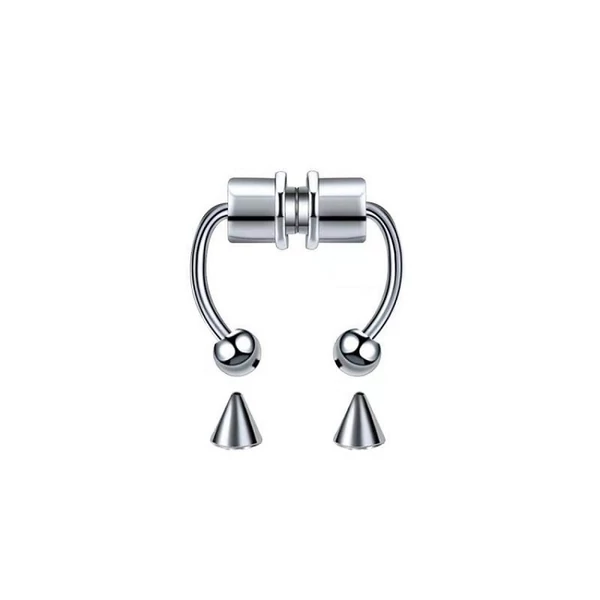 A & ONE Ezüst Színű 316L Orvosi Acél Mágneses Ál Septum Piercing