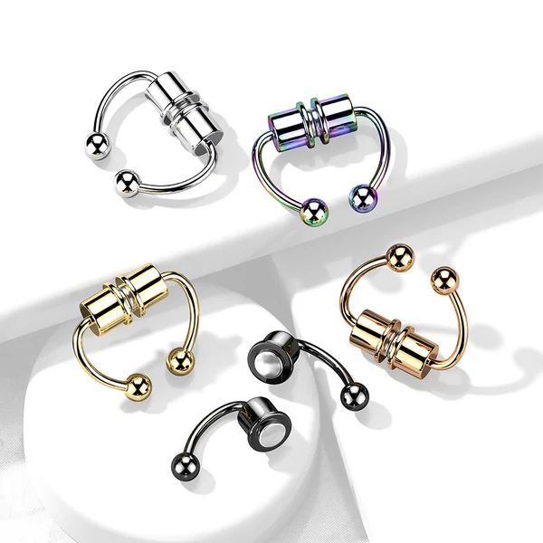 Ezüst Színű 316L Orvosi Acél Mágneses Ál Septum Piercing