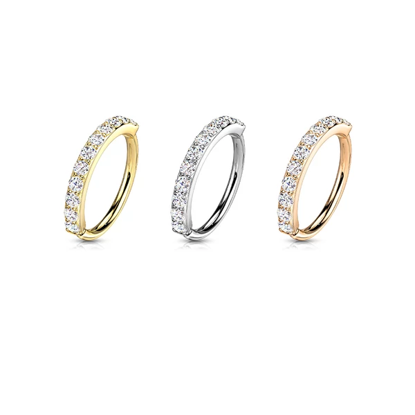 A & ONE Csillogó Rosegold Színű Sárgaréz Karika Orr/Fülpiercing