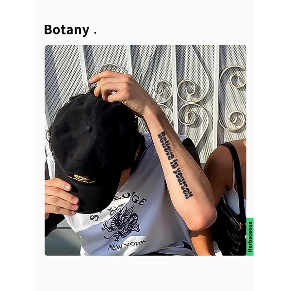 Növényi Alapú Tartós "Beleive in yourself" Feliratos Matrica Tetoválás