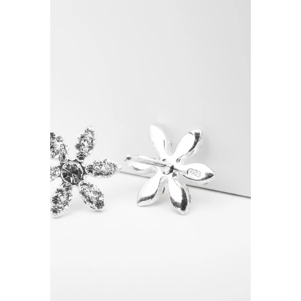 Swarovski Kövekkel Díszített Apró Virág Alakú S925 Ezüst Fülbevaló
