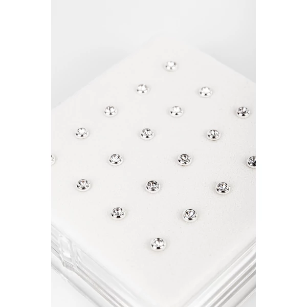 A & ONE S925 Ezüst Orr Piercing Csillogó Fehér Kövekkel