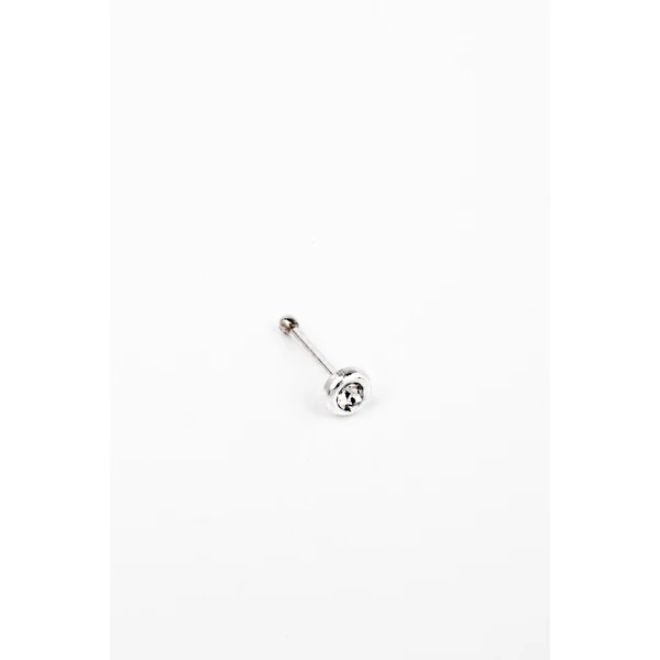 A & ONE S925 Ezüst Orr Piercing Csillogó Fehér Kövekkel