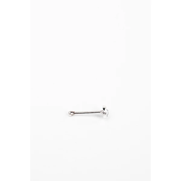 A & ONE S925 Ezüst Orr Piercing Csillogó Fehér Kövekkel