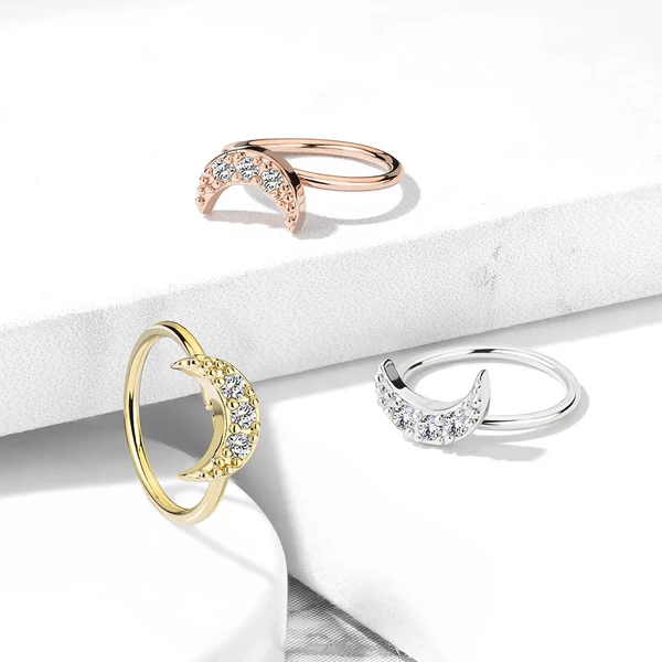 Rózsaarany Színű 316L Orvosi Aclél Orr És Fülpiercing