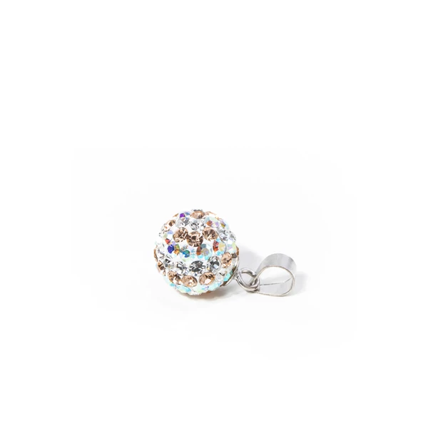 Csillogó Swarovski Kövekkel Díszített S925 Ezüst Gömb Alakú Medál