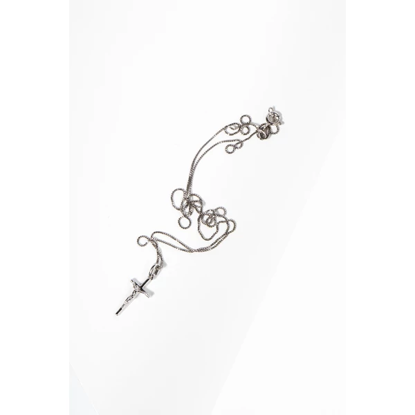 S925 Ezüst Nyaklánc Kereszt Alakú Medállal