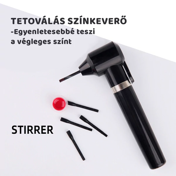 Fekete Tetováló Festék Keverő, 5 db Keverő Szárral