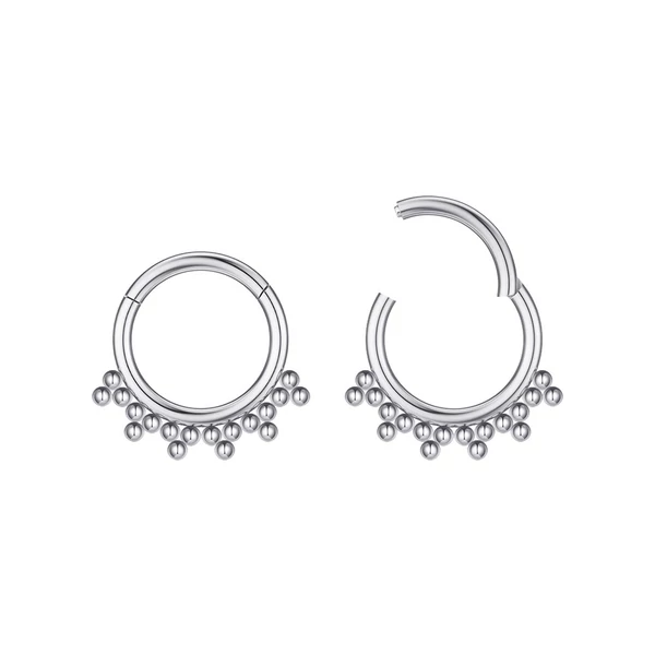 A & ONE Ezüst Színű 316L Karika Orr/Fül Piercing